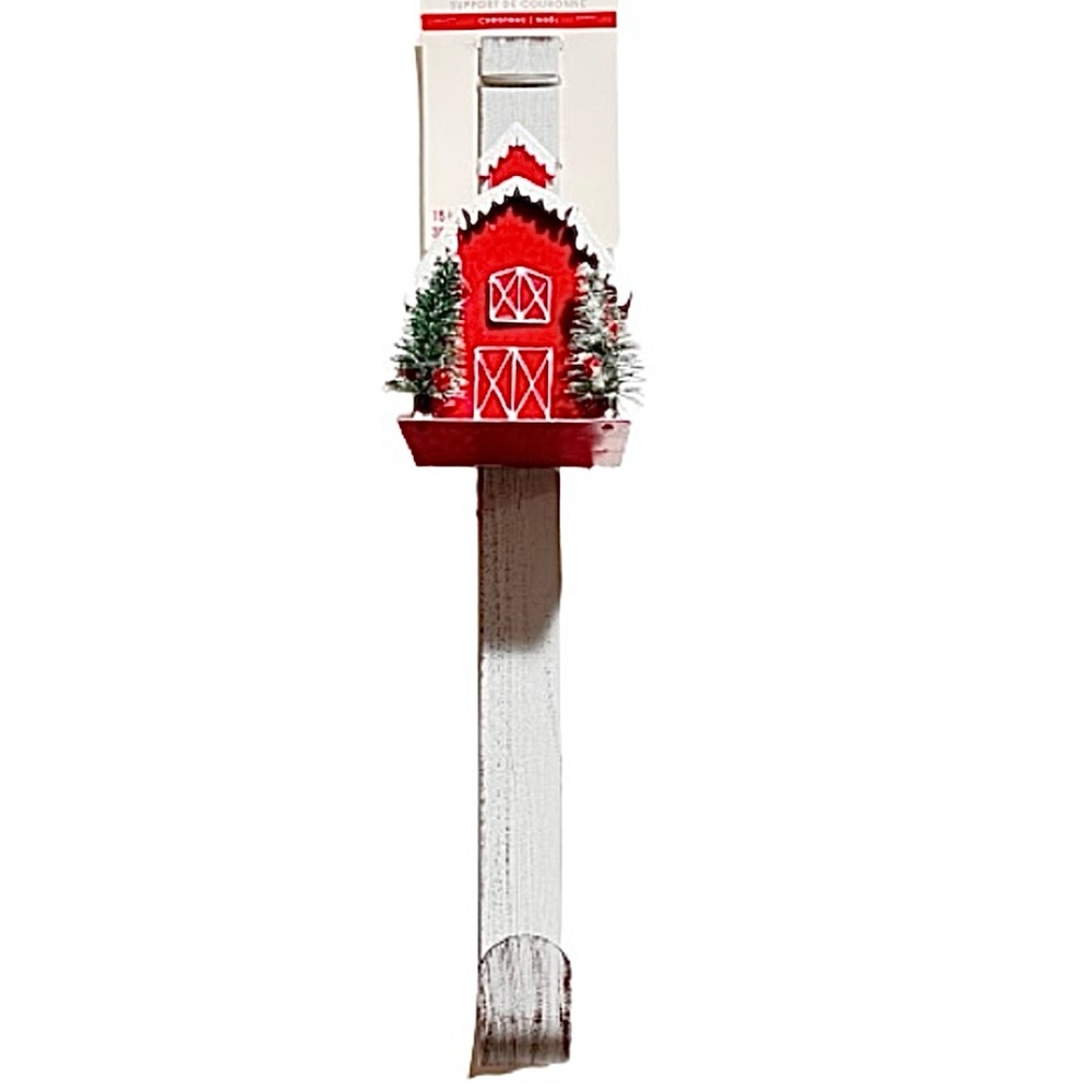 NWT- Ashland- Farmhouse Christmas Barn Wreath Hanger 15"